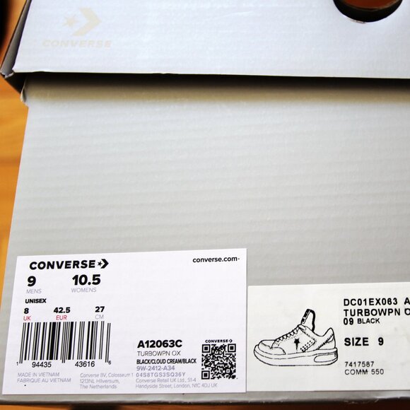 BNWT SS25 RICK OWENS DRKSHDW TURBOWPN OX SNEAKERS BLK 8 & 9 - Picture 8 of 12